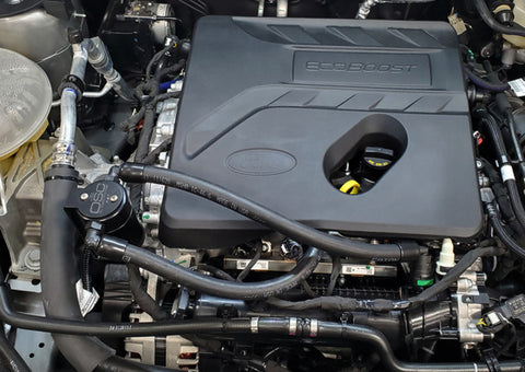 J&amp;L 2021-2024 Ford Bronco 1.5L EcoBoost Passenger Side Oil Separator 3.0 - Black Anodized - 3043P-B