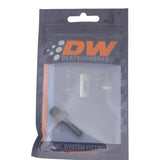 DeatschWerks 1/8in NPT Male Thread 1/4in Hose Barb - Anodized Matte Black - 6-02-0915-B
