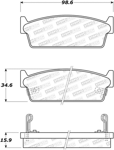 StopTech Street Brake Pads - 308.04790