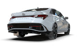 Rally Armor 2024+ Hyundai Elantra N Line Black Mud Flap w/ White Logo - MF120-UR-BLK-WH