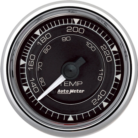 Autometer Chrono 2-1/16in 240 Degree Temperature Mechanical Gauge - Chrome - 9732
