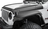 Bushwacker 18-22 Jeep Wrangler 2/4dr / 20-22 Jeep Gladiator Trail Armor Hood Armor (3pc) - Tex. Blk - 14131