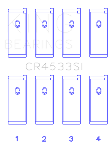 King Engine Bearings Nissan QR25DE DOHC 16 Valves Rod Bearing Set - Size STD - CR4533SI
