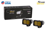 Diode Dynamics Stage Series 2 In LED Pod Sport - Yellow Spot Standard ABL (Pair) - DD6401P
