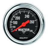Autometer Traditional Chrome Mechanical Water Temperature 2 1/16in 140-280 F Gauge - 2431