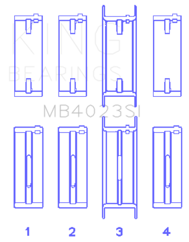 King Engine Bearings For FORD TAURUS V6 245CI/177CI/ Main Bearing - MB4023SI
