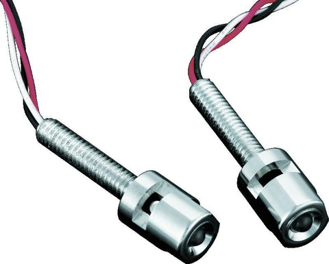 Kuryakyn LED License Plate Light With Red Accent Light Universal Chrome - 9398