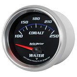 Autometer Cobalt 66mm 100-250 Degree F Electric Water Temperature Gauge - 7937