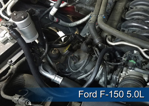 J&amp;L 2011-2024 Ford F-150 2.7L/3.5L/5.0L Passenger Side Oil Separator 3.0 - Clear Anodized - 3016P-C
