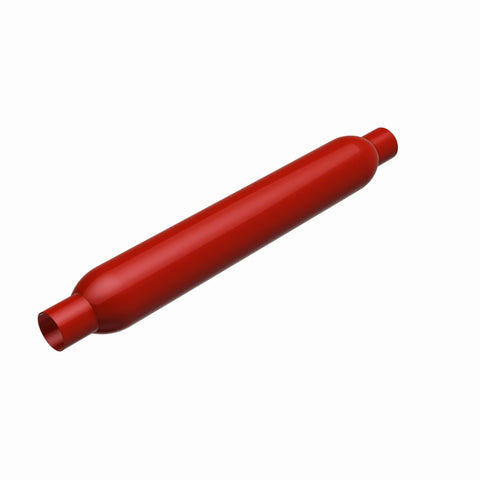 MagnaFlow Muffler Red Pack Series Glasspack 3.5in Rd 26in Body Length 2in/2in Inlet/Outlet - 13144