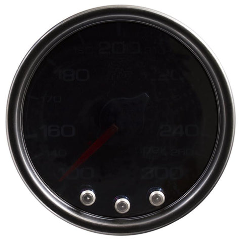 Autometer Spek-Pro Gauge Oil Temp 2 1/16in 300f Stepper Motor W/Peak & Warn Blk/Smoke/Blk - P32252