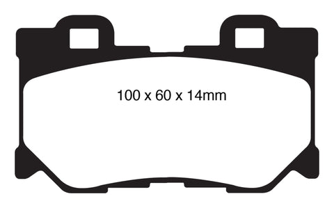 EBC 08-13 Infiniti FX50 5.0 Greenstuff Rear Brake Pads - DP61824