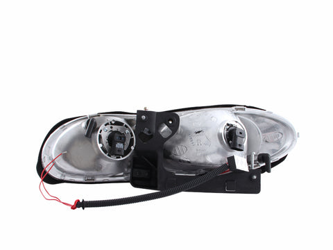 ANZO 1998-2002 Chevrolet Camaro Crystal Headlights w/ Halo Black - 121024