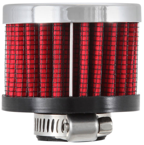 K&N 0.625 inch ID 2 inch OD 1.5 inch H Clamp On Crankcase Vent Filter - 62-1340