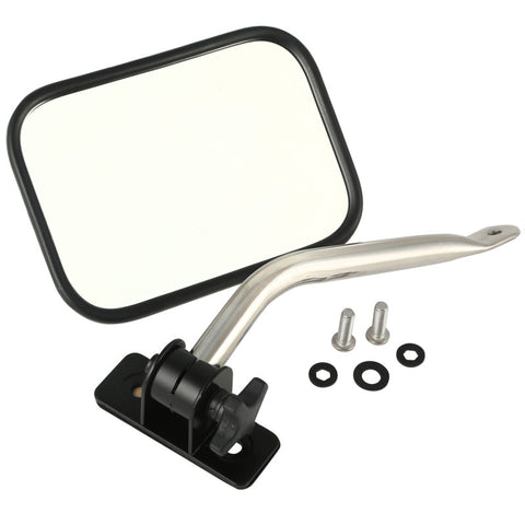 Rugged Ridge 97-18 Jeep Wrangler Stainless Steel Rectangular Quick Release Mirror - 11026.13
