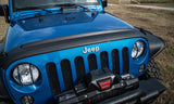 AVS 07-18 Jeep Wrangler (JK) Aeroskin II Textured Low Profile Hood Shield - Black - 436060