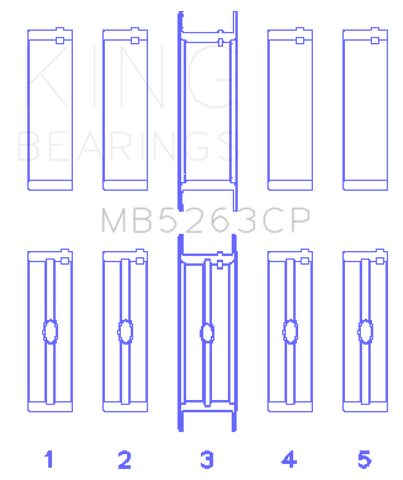 King 00-03 Ford F-650/F-750 T444E (Size STD) Crankshaft Main Bearing Set - MB5263CP