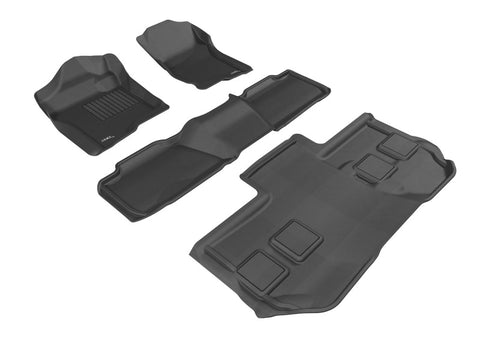 3D MAXpider 11-14 GMC Yukon Xl With Bucket 2Nd Row Kagu Black R1 R2 R3 - L1GM02801509