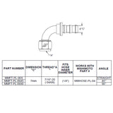 Mishimoto Straight Push Lock Fitting - 4AN - MMFT-PL-4S