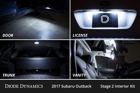Diode Dynamics 15-19 Subaru Outback Interior LED Kit Cool White Stage 1 - DD0607