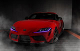 Oracle 20-21 Toyota Supra GR RGB+A Headlight DRL Upgrade Kit - ColorSHIFT w/o Controller - 1400-334