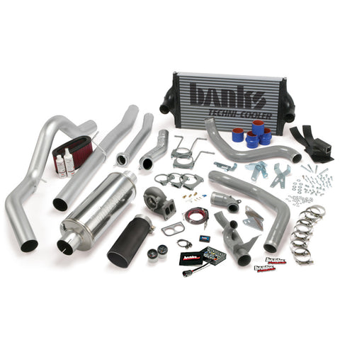 Banks Power 94-97 Ford 7.3L CCLB Auto PowerPack System - SS Single Exhaust w/ Black Tip - 46356-B