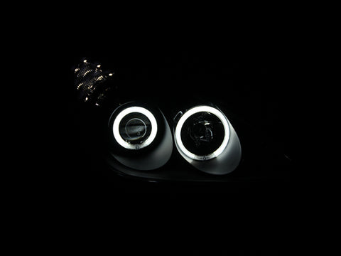 ANZO 2002-2003 Lexus Es300 Projector Headlights w/ Halo Black - 121232