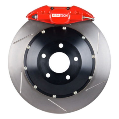 StopTech 89-95 Nissan Skyline GT-R R32 Rear BBK ST22 328x28 Slotted Rotors Red Calipers - 83.656.0023.71