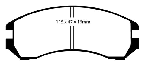EBC 86-87 Nissan Pulsar NX 1.6 SE Redstuff Front Brake Pads - DP3665C