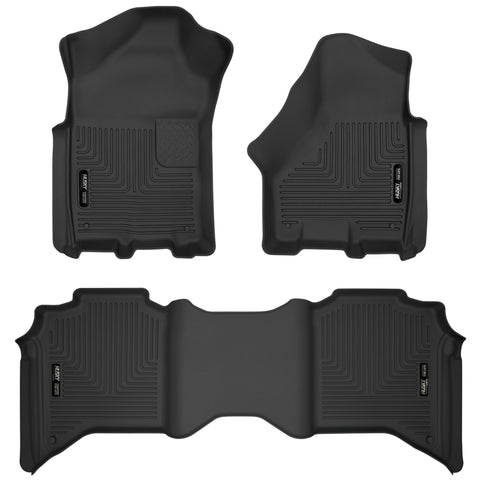 Husky Liners 19-20 Dodge Ram 2500/3500 Crew Cab X-Act Contour Front and Second Row Seat Floor Liners - 53638