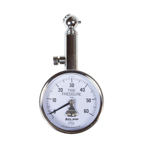 Autometer 60 PSi Peak/Hold Mechanical Tire Pressure Gauge - 2343