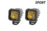 Diode Dynamics Stage Series C1 LED Pod Sport - Yellow Spot Standard ABL (Pair) - DD6453P