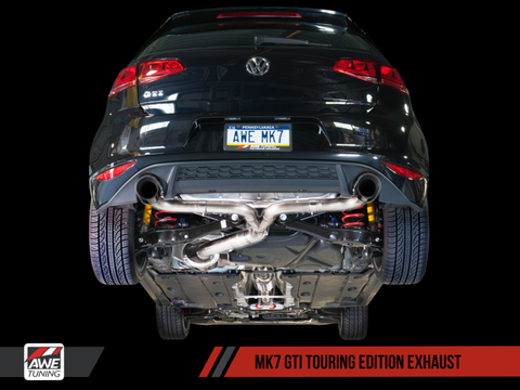 AWE Tuning VW MK7 GTI Touring Edition Exhaust - Chrome Silver Tips - 3015-32046