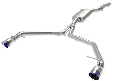 aFe MACH Force-Xp 13-16 Audi Allroad L4 SS Axle-Back Exhaust w/ Blue Flame Tips - 49-36437-L