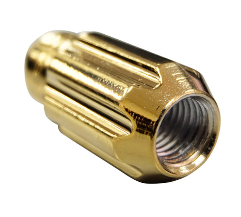 NRG 500 Series M12 X 1.5 Bullet Shape Steel Lug Nut Set - 21 Pc w/Lock Key - Chrome Gold - LN-LS500CG-21