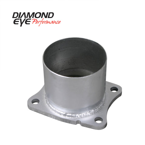 Diamond Eye ADAPTER 4-BOLT FLANGE 4in INNER DIA CLAMP-ON AL: 01-05 CHEVY/GMC 6.6L 2500/3500 CHV-FBA - 321045