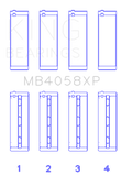 King Nissan VQ35DE (Size STDX) Performance Main Bearing Set - MB4058XPSTDX