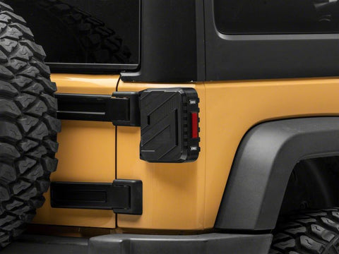 Raxiom 07-18 Jeep Wrangler JK Axial Series Trident LED Tail Lights- Blk Housing (Smoked Lens) - J173718