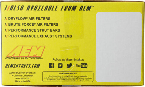 AEM 01-03 Sebring LXi 3.0L V6 Coupe/ 01-03 Stratus RT 3.0L V6/ 00-05 Eclipse GT 3.0L V6 Red Short Ra - 22-432R
