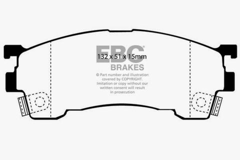 EBC 93-97 Ford Probe 2.0 16v Redstuff Front Brake Pads - DP3971C