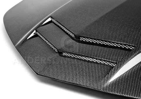 Anderson Composites 10-13 Chevy Camaro TT-Style Carbon Fiber Hood - AC-HD1011CHCAM-TT