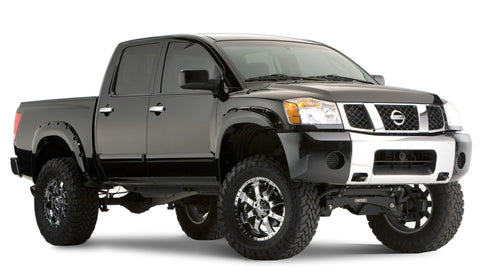 Bushwacker 04-15 Nissan Titan Pocket Style Flares 2pc - Black - 70013-02