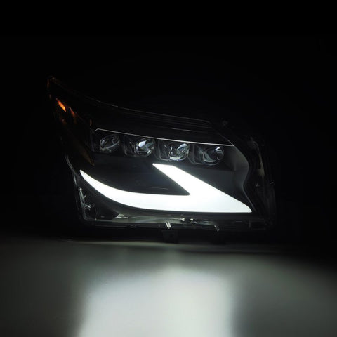 AlphaRex 14-19 Lexus GX 460 NOVA LED Projector Headlights Plank Style Black w/Activ Light/Seq Signal - 880300