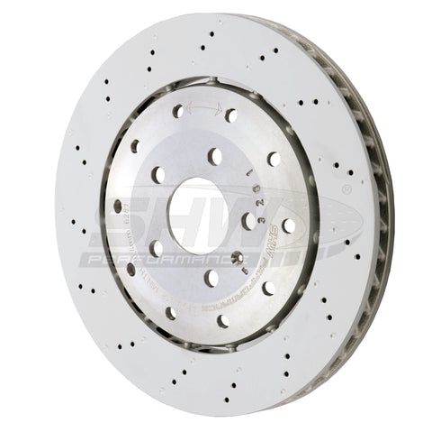 SHW 08-12 Audi R8 4.2L (Excl Ceramic Brakes) Rear Drill-Dimp Lightweight Brake Rotor (420615601F) - ARX44218