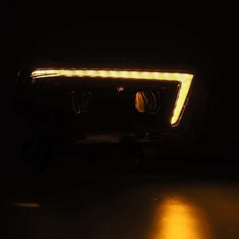 AlphaRex 10-13 Toyota 4Runner LUXX LED Proj Headlights Plank Style Alpha Black w/Seq Signal/DRL - 880756