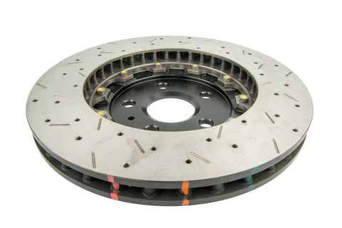 DBA 2010+ Camaro V8 SS Front Drilled & Slotted 5000 Series 2 Piece Rotor Assembled w/ Black Hat - 52604BLKXS