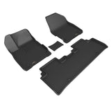 3D MAXpider 2022 Kia EV6 Kagu 1st & 2nd Row Floormat - Black - L1KA07101509