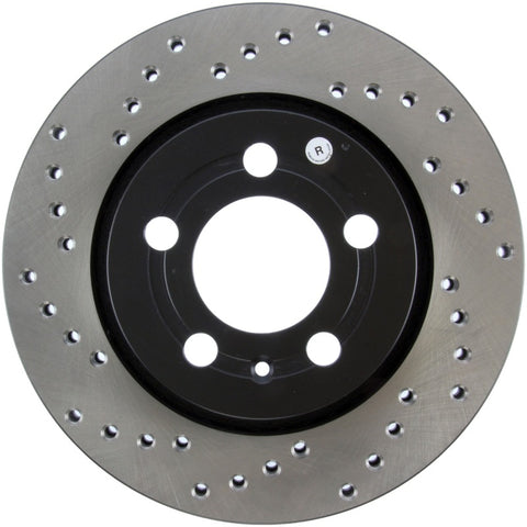 StopTech 03-05 VW Golf GTi (vented rear discs) Drilled Right Rear Rotor - 128.33069R