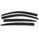 AVS 07-10 Infiniti G35 Ventvisor Low Profile Deflectors 4pc - Smoke w/Chrome Trim - 794004
