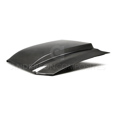 Anderson Composites 2013-2014 Ford Mustang Type-CJ Carbon Fiber Cowl Hood - AC-HD13FDMU-CJ